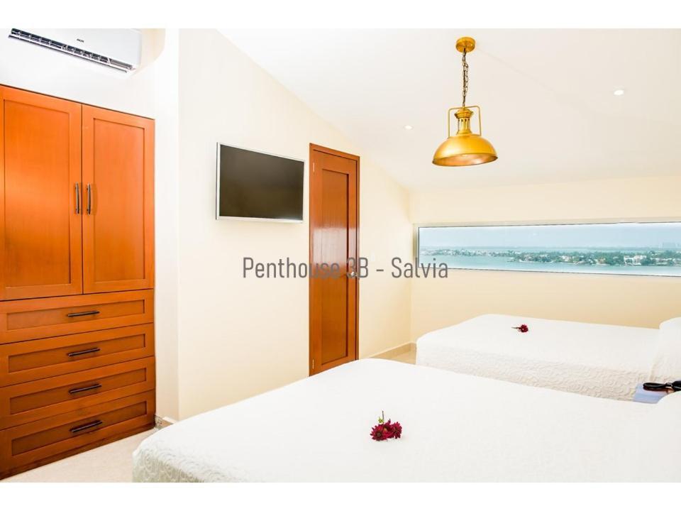 2 Story Oceanfront Penthouses On Cancun Beach! Eksteriør bilde